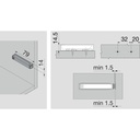 BLUM Tip on - push adaptér bielý dlhý /956A1201/                      