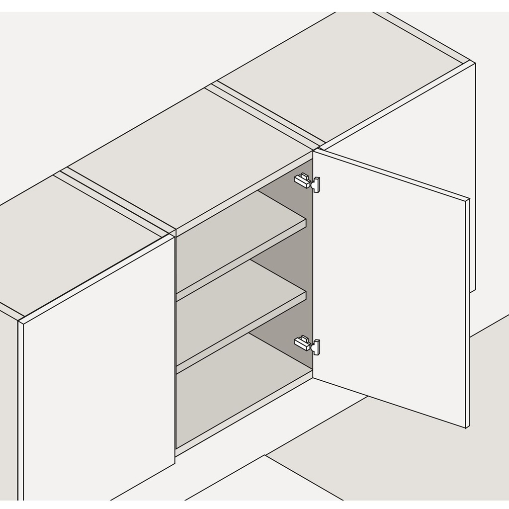 BLUM - Záves - bez  pružiny - naložený Clip-top  /70T3550.TL/                