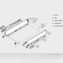 BLUM - ANTARO TOB - držiak chrbta M - Z30M000S.04 - ŠEDÁ /L+P/