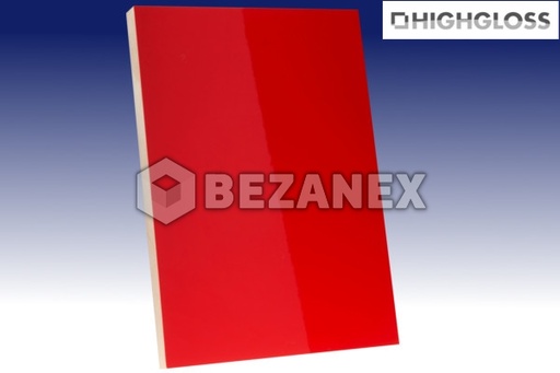 [2407861] AGT PLAIN - MDF 600 HG Red / 18x1220x2800mm ks            