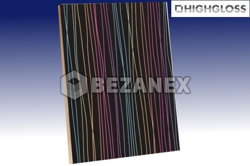 [2410283] AGT DEKOR 3D - MDF 656 Rainbow Black/18x1220x2800mm/ks    